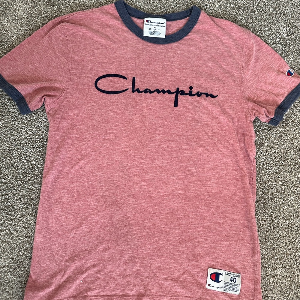 Vintage champion faded red t shirt